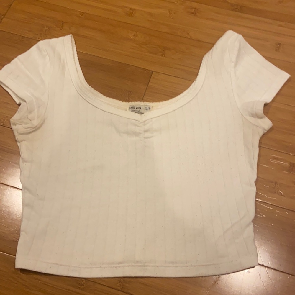 white crop top